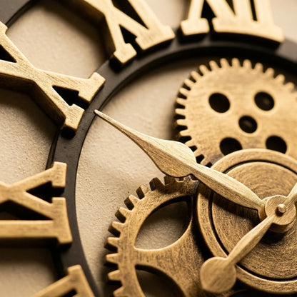 Horloge Engrenage Murale Style Industriel