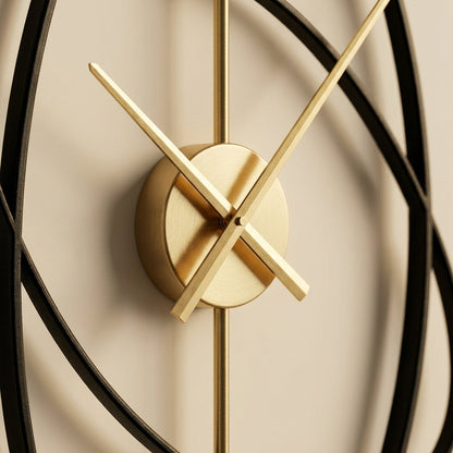 Horloge Murale Industrielle Ovale Métal Design Moderne Silencieuse