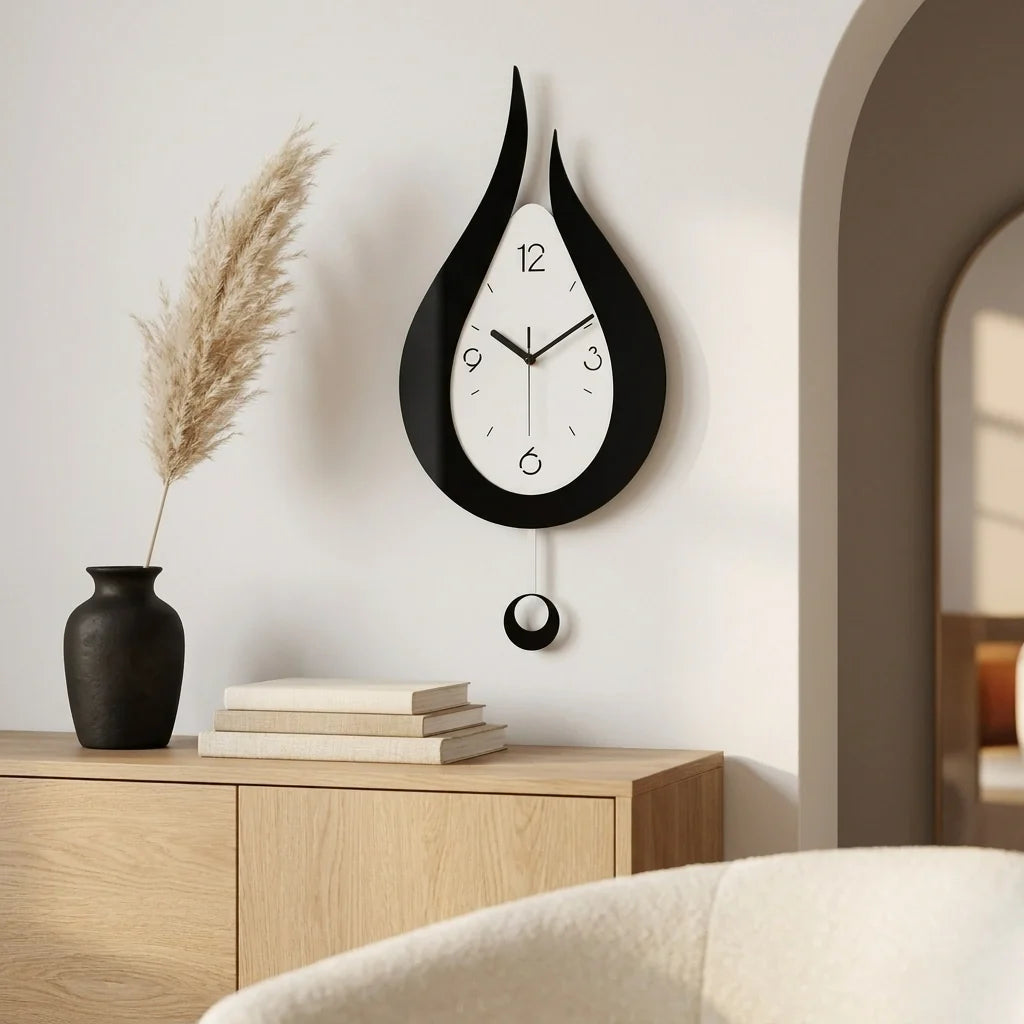 Horloge Pendule Murale Moderne Goutte d'Eau