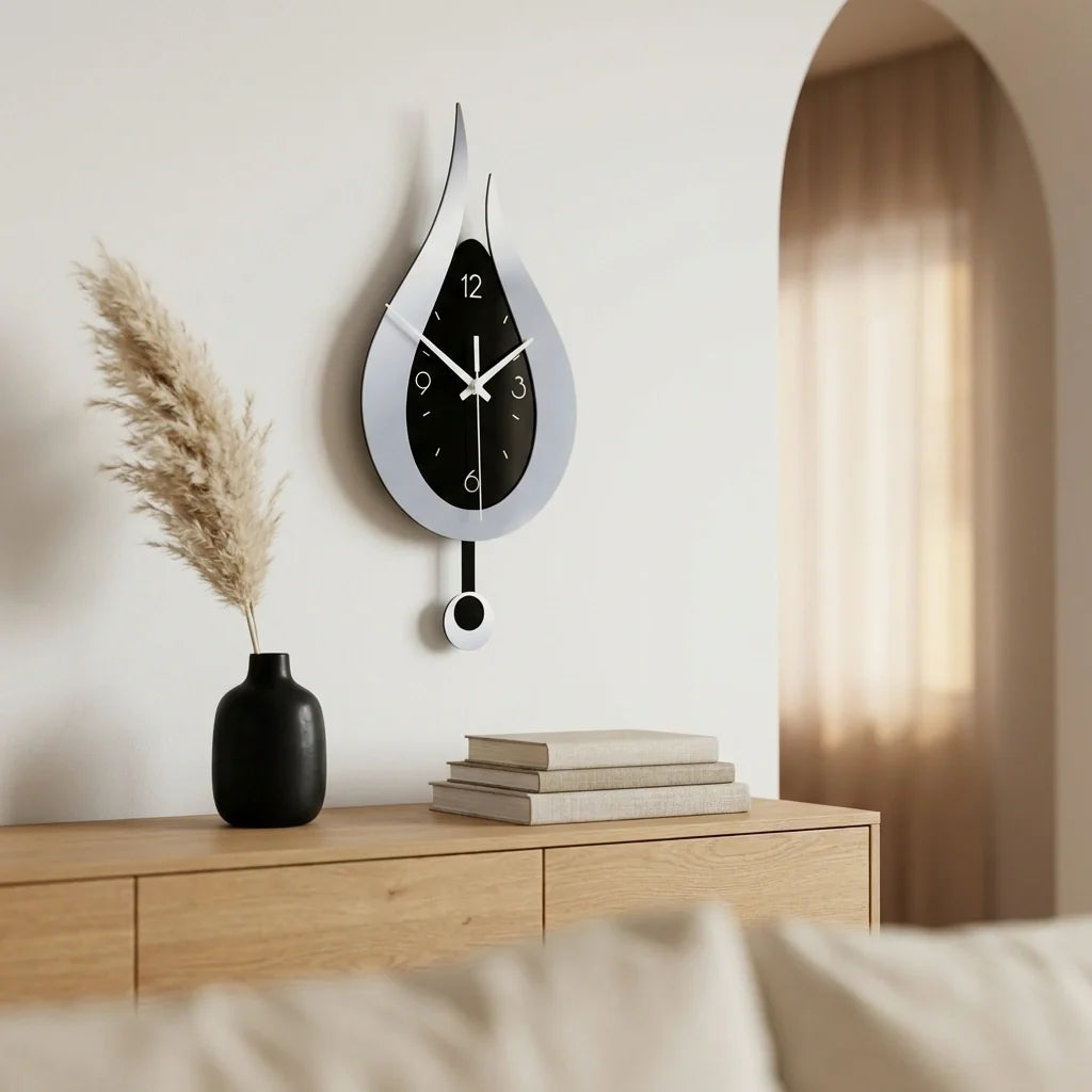 Horloge Pendule Murale Moderne Goutte d'Eau