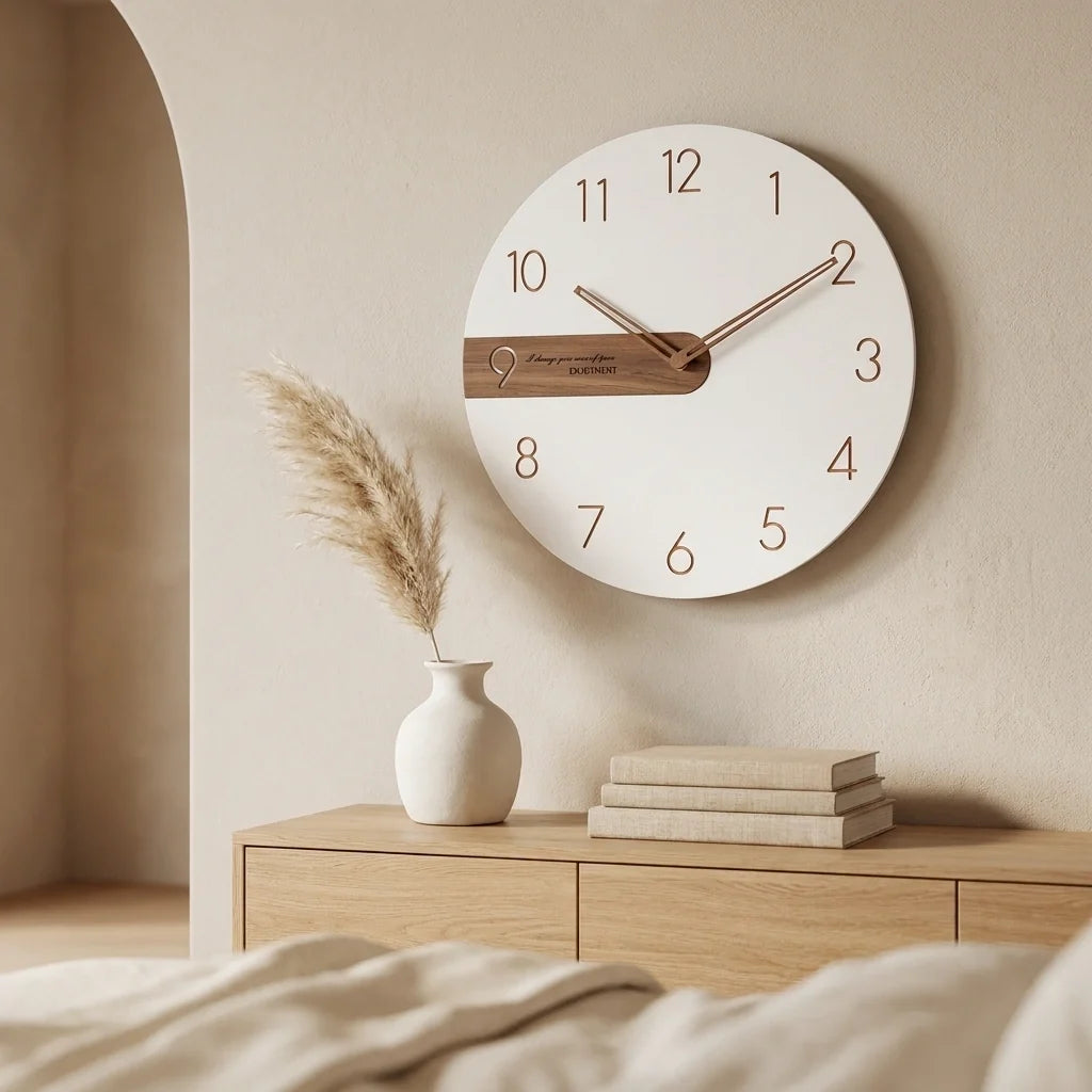 Horloge Murale Moderne Bois Ins Créative Simple