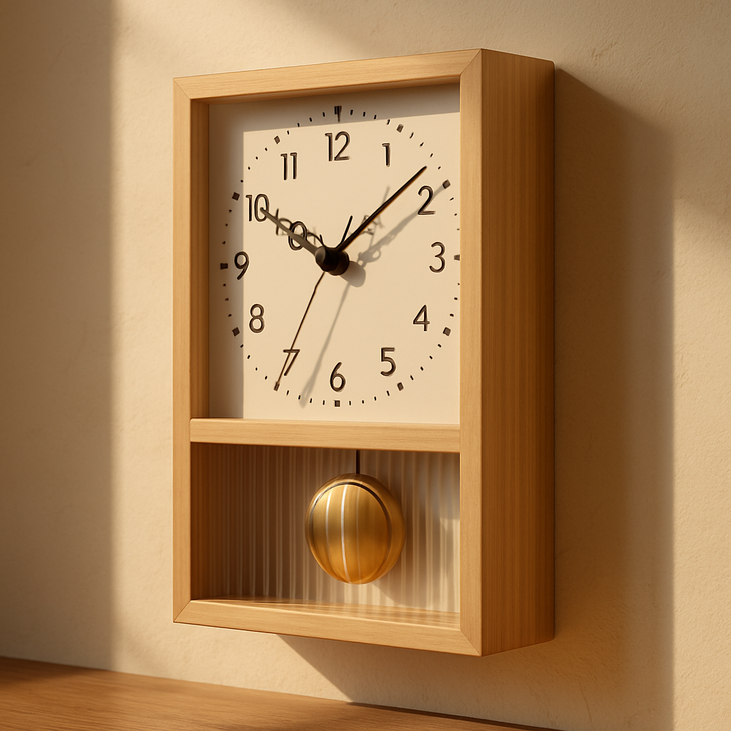 Horloge Bois Style Rétro Japonais