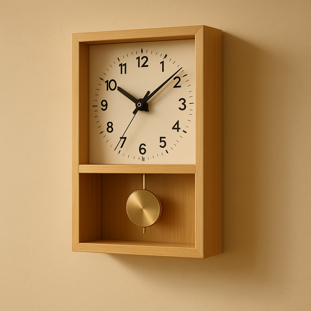 Horloge Bois Style Rétro Japonais