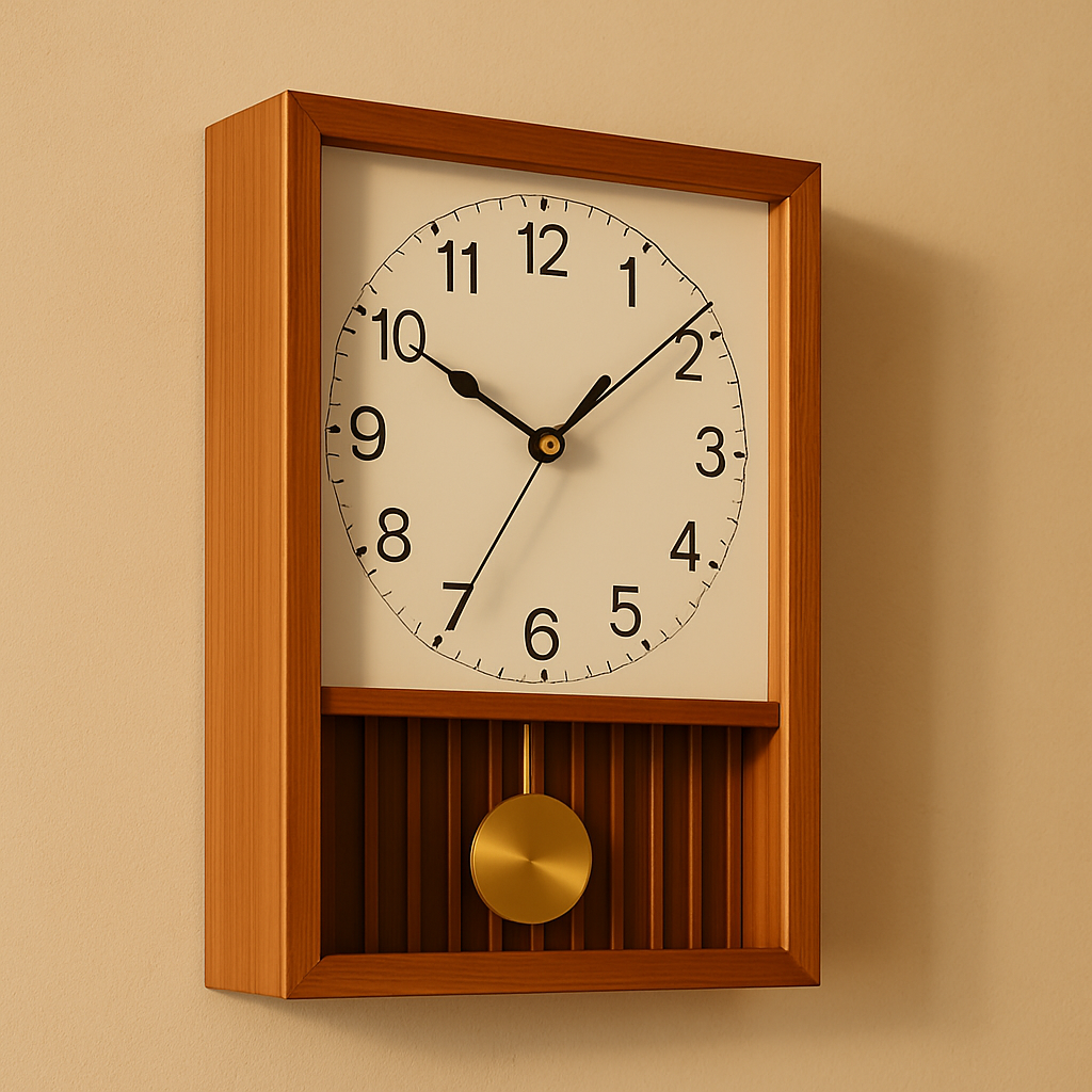 Horloge Bois Style Rétro Japonais