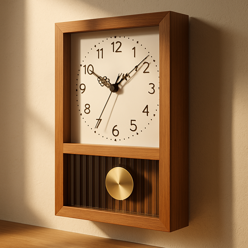 Horloge Bois Style Rétro Japonais