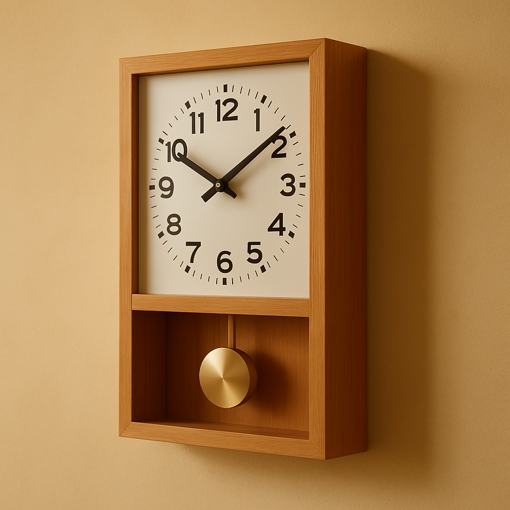 Horloge Bois Style Rétro Japonais