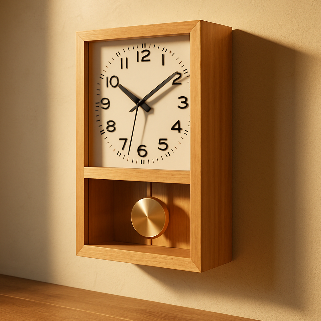 Horloge Bois Style Rétro Japonais