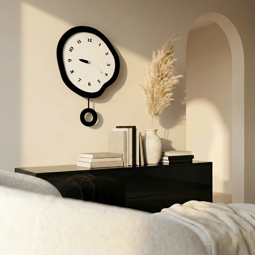 Horloge Murale Design Japonais Blanc