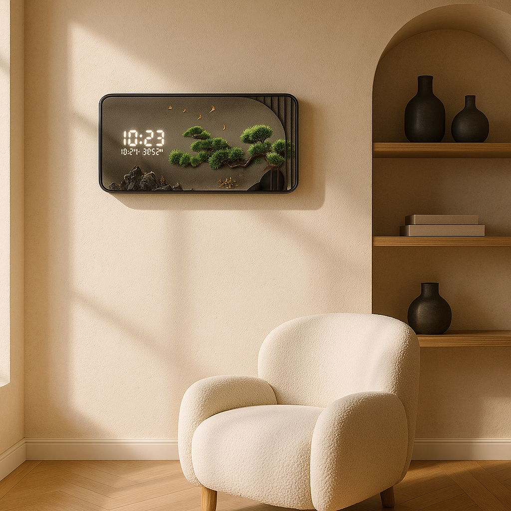 Horloge Murale Digitale Design Grand Format