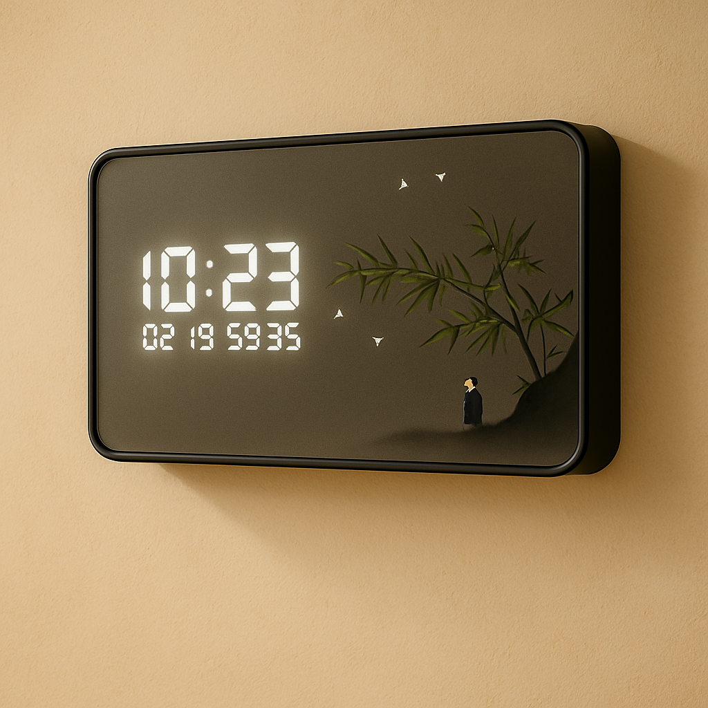 Horloge Murale Digitale Design Grand Format