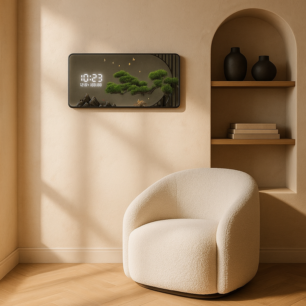 Horloge Murale Digitale Design Grand Format