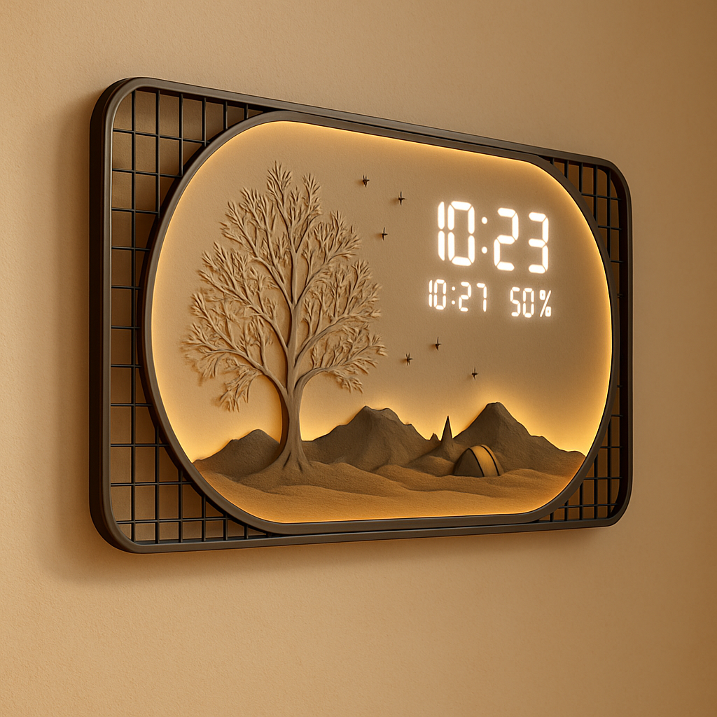 Horloge Murale Digitale Design Grand Format