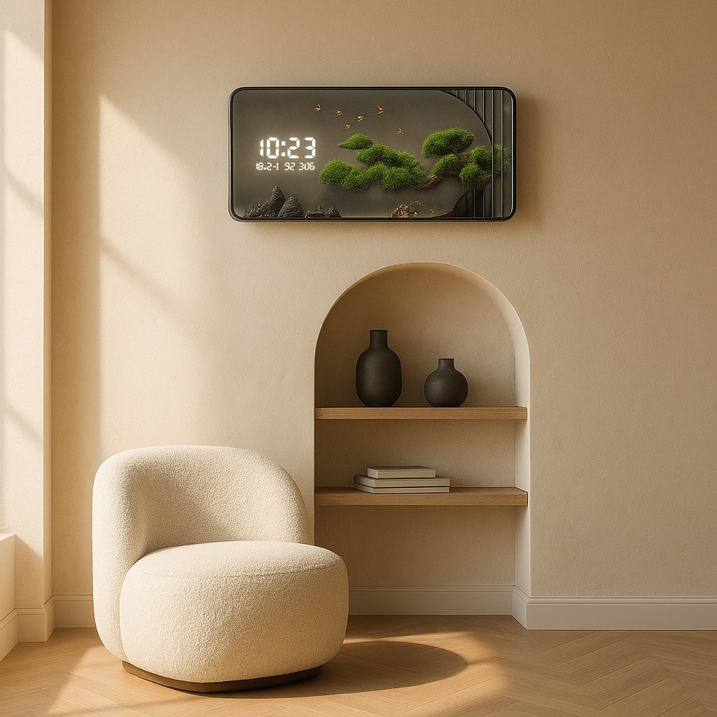 Horloge Murale Digitale Design Grand Format
