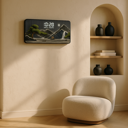 Horloge Murale Digitale Design Grand Format