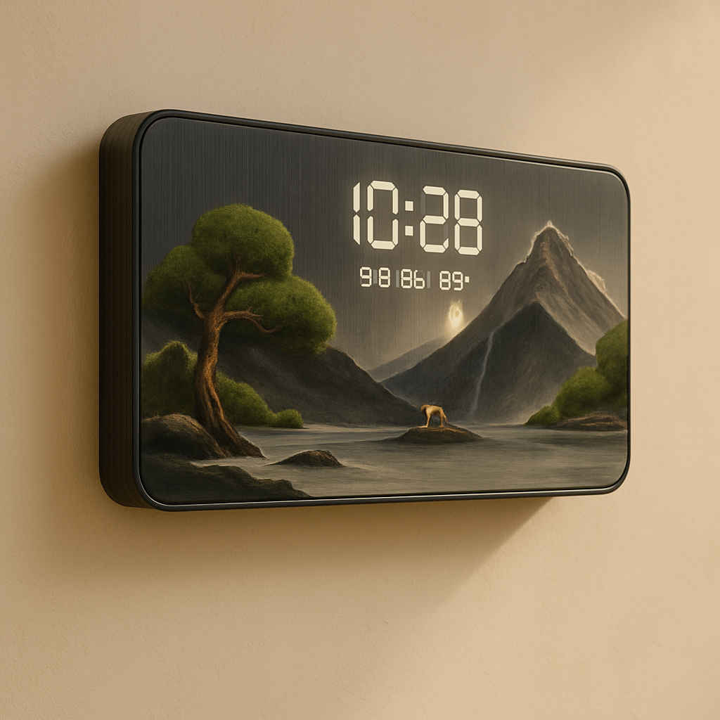 Horloge Murale Digitale Design Grand Format