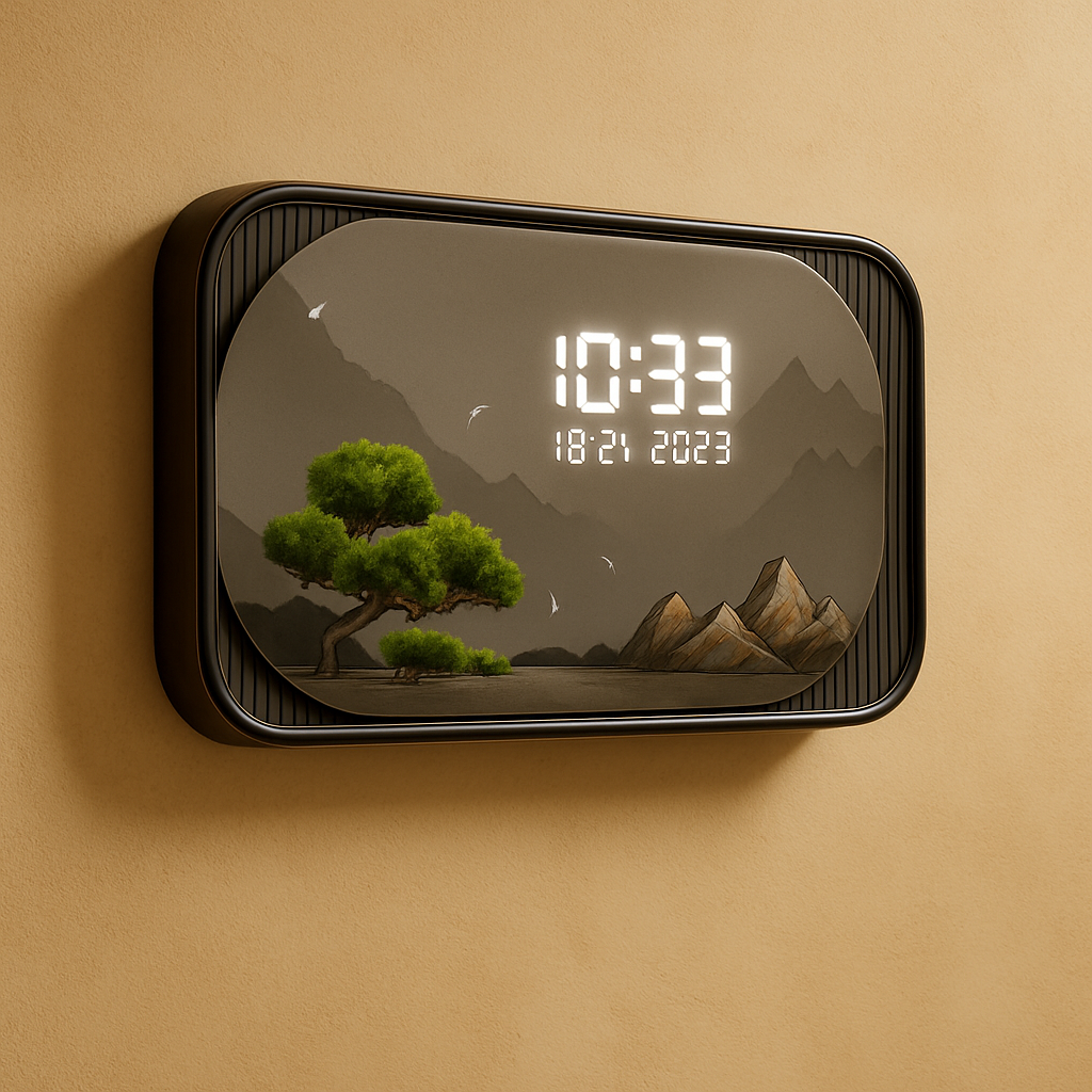 Horloge Murale Digitale Design Grand Format
