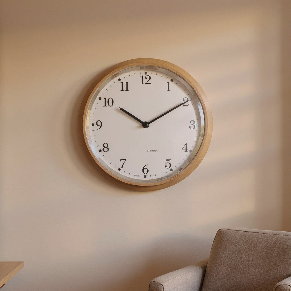 Horloge À Chiffres Romains Mouvement Quartz Argenté 37 mm