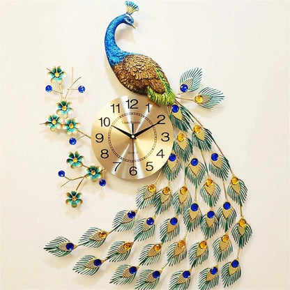 Grande Horloge Murale Paon