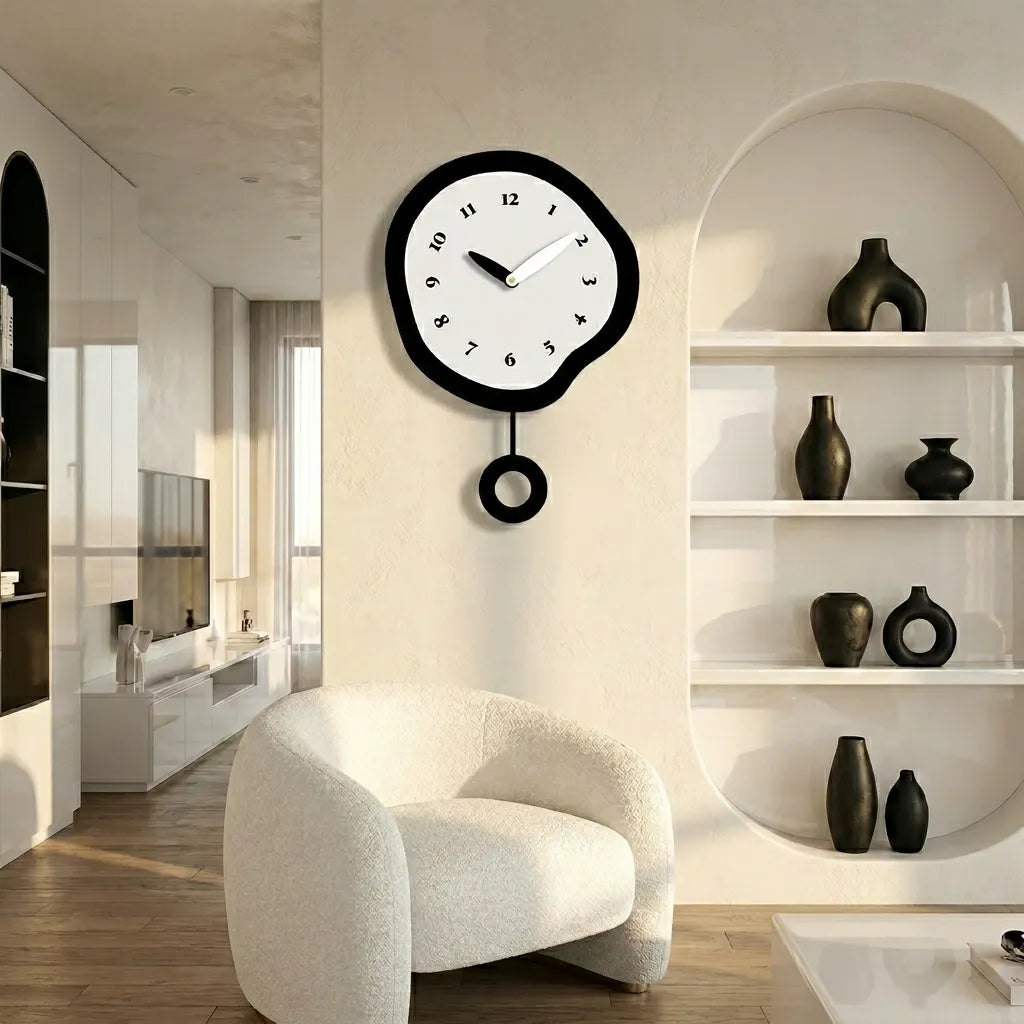 Horloge Murale Design Japonais Blanc