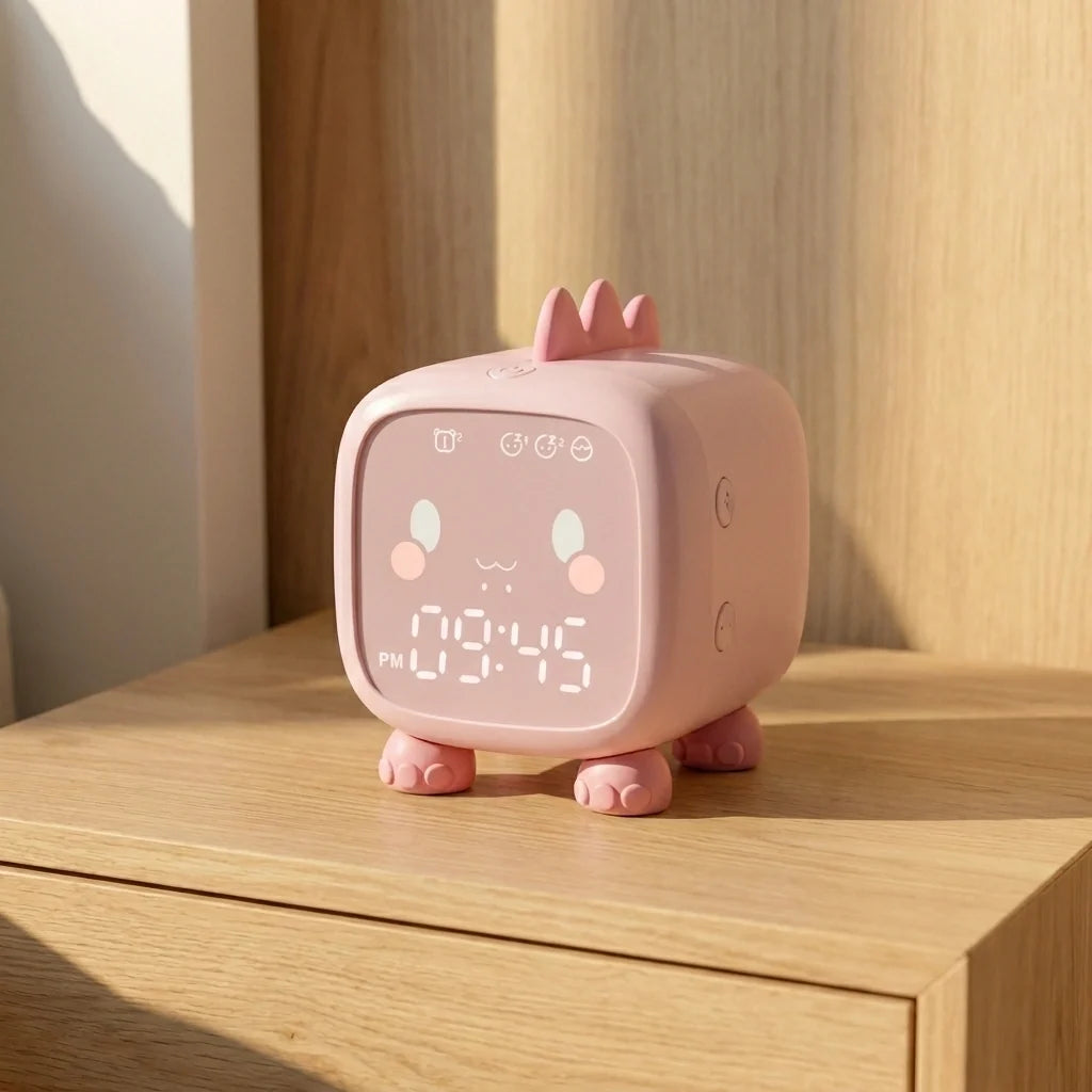 Horloge Enfant Rhinocéros coloré