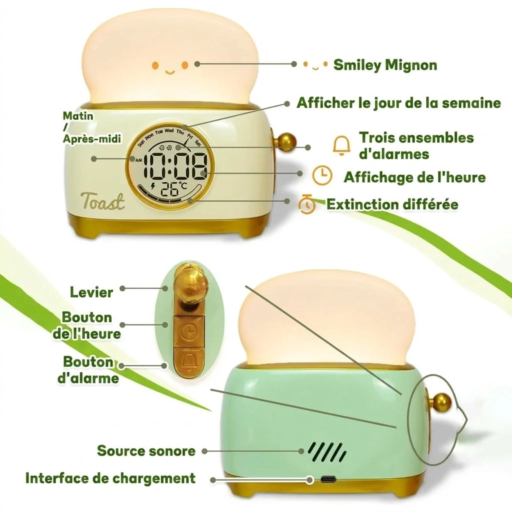 Horloge Enfant Design Grille Pain